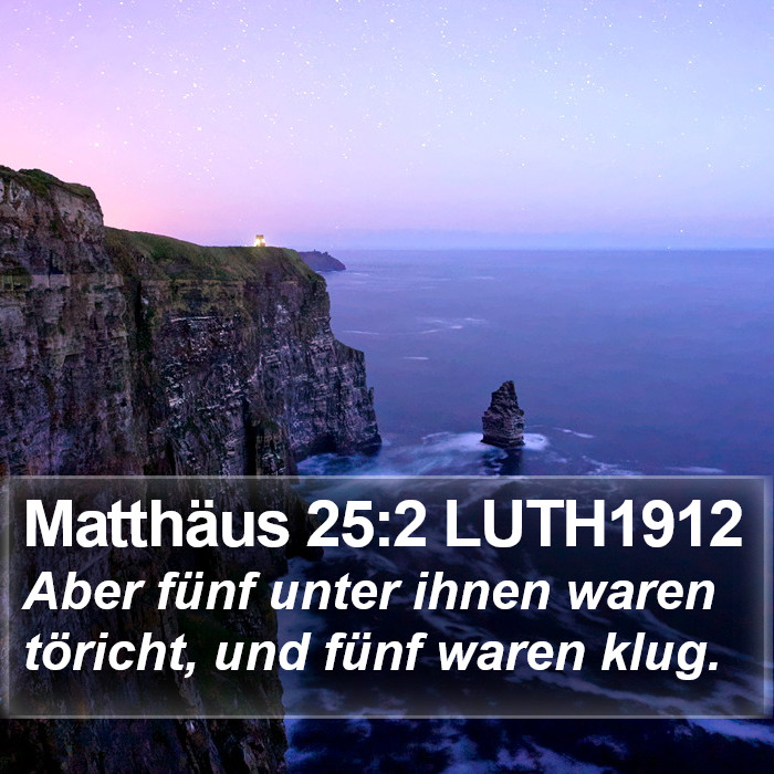 Matthäus 25:2 LUTH1912 Bible Study