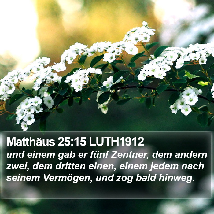 Matthäus 25:15 LUTH1912 Bible Study