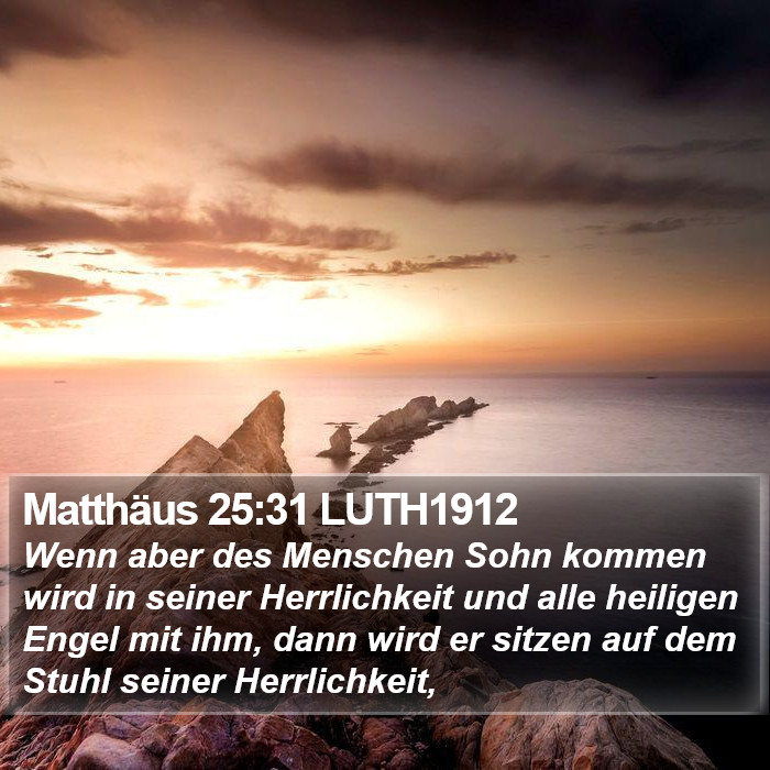 Matthäus 25:31 LUTH1912 Bible Study