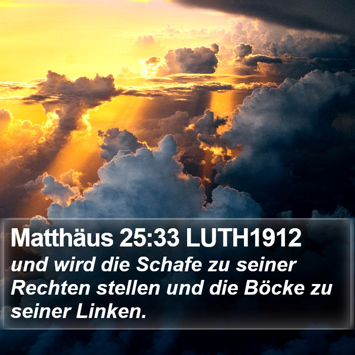 Matthäus 25:33 LUTH1912 Bible Study