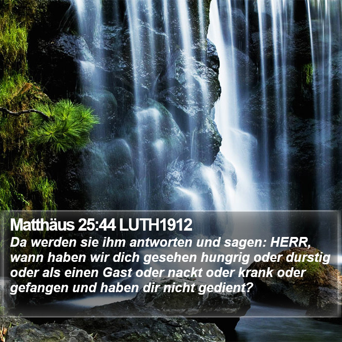 Matthäus 25:44 LUTH1912 Bible Study