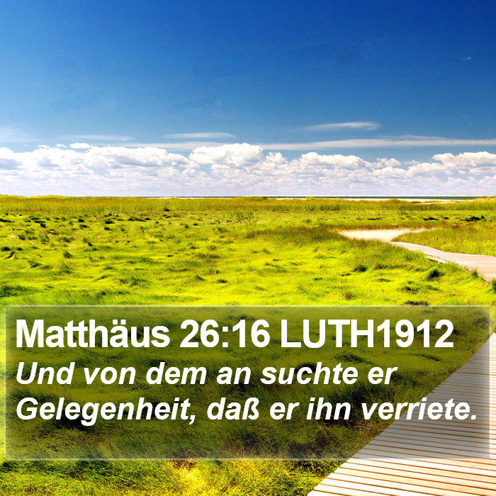 Matthäus 26:16 LUTH1912 Bible Study
