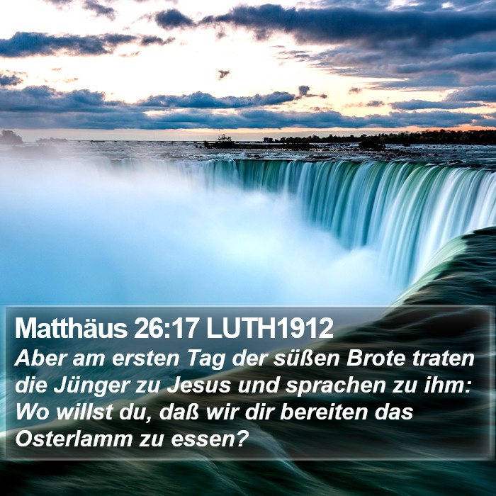Matthäus 26:17 LUTH1912 Bible Study