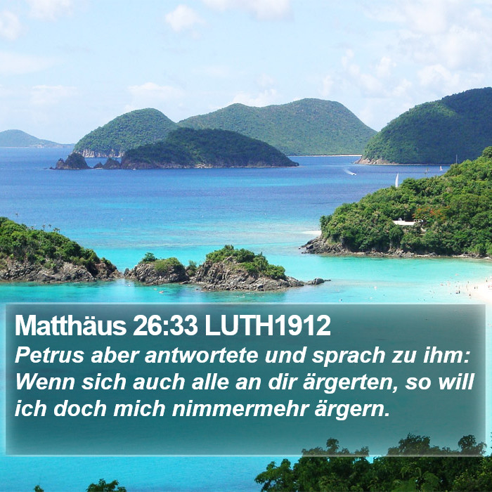 Matthäus 26:33 LUTH1912 Bible Study