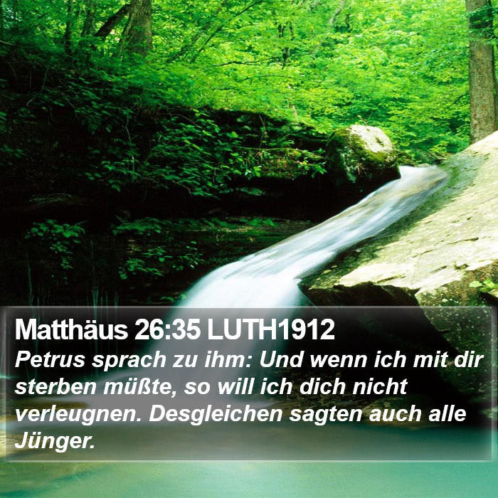Matthäus 26:35 LUTH1912 Bible Study