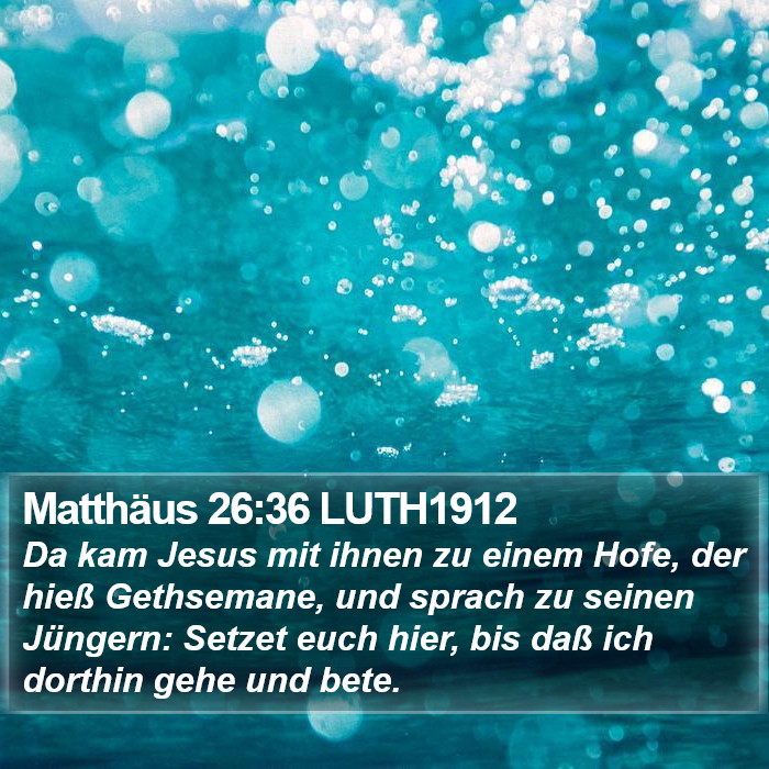 Matthäus 26:36 LUTH1912 Bible Study