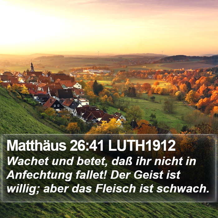 Matthäus 26:41 LUTH1912 Bible Study