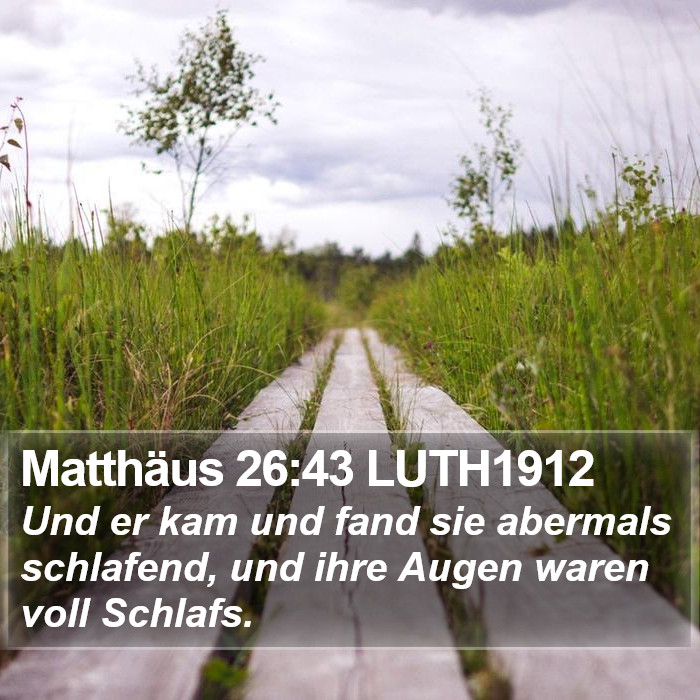 Matthäus 26:43 LUTH1912 Bible Study