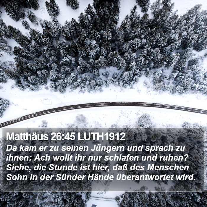 Matthäus 26:45 LUTH1912 Bible Study