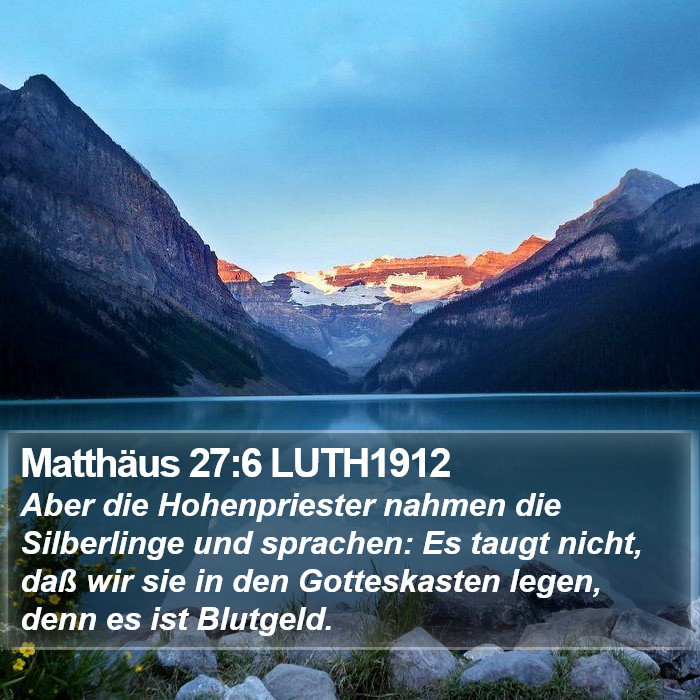 Matthäus 27:6 LUTH1912 Bible Study