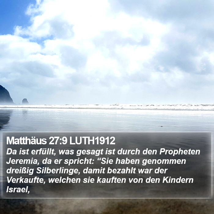 Matthäus 27:9 LUTH1912 Bible Study