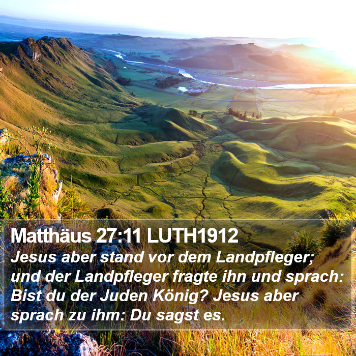 Matthäus 27:11 LUTH1912 Bible Study