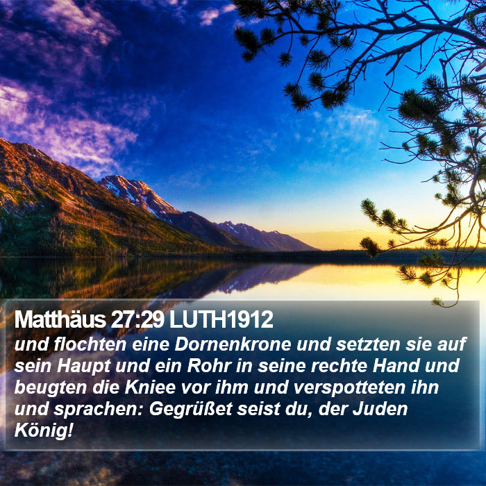 Matthäus 27:29 LUTH1912 Bible Study