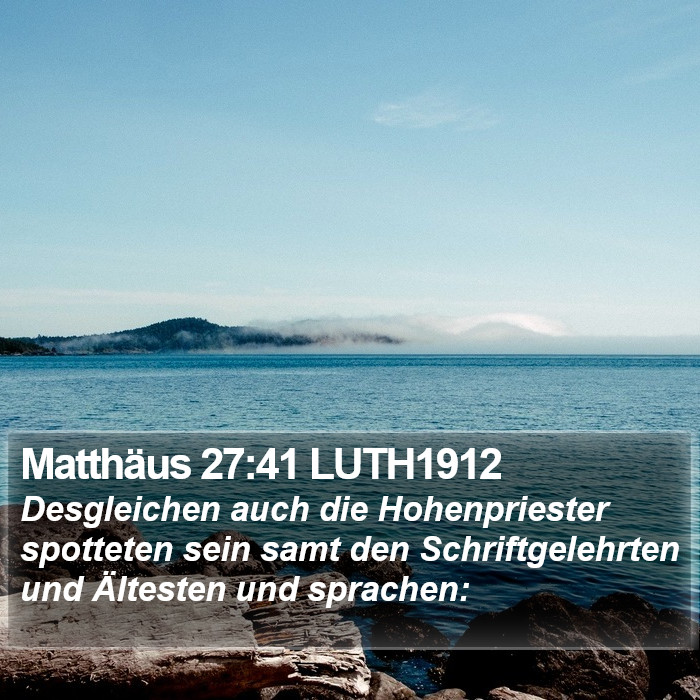 Matthäus 27:41 LUTH1912 Bible Study