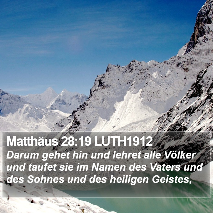 Matthäus 28:19 LUTH1912 Bible Study