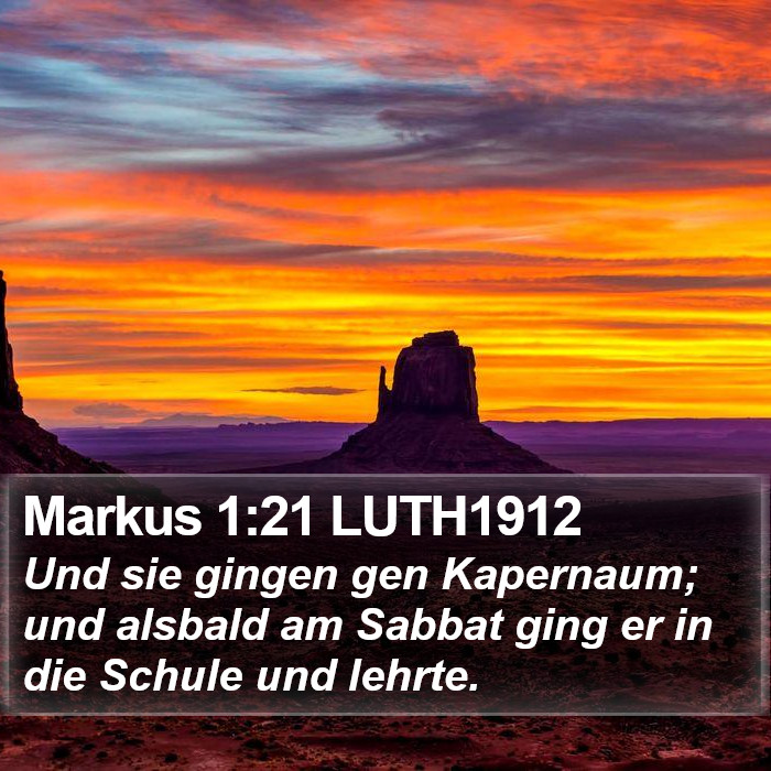 Markus 1:21 LUTH1912 Bible Study