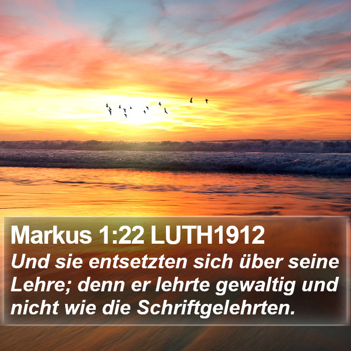 Markus 1:22 LUTH1912 Bible Study