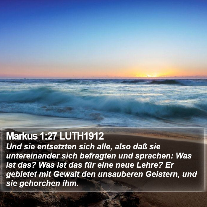 Markus 1:27 LUTH1912 Bible Study