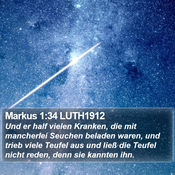 Markus 1:34 LUTH1912 Bible Study