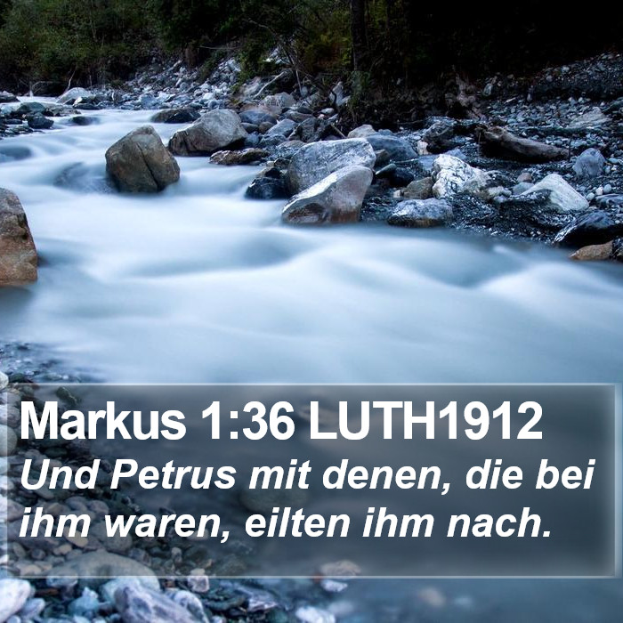 Markus 1:36 LUTH1912 Bible Study