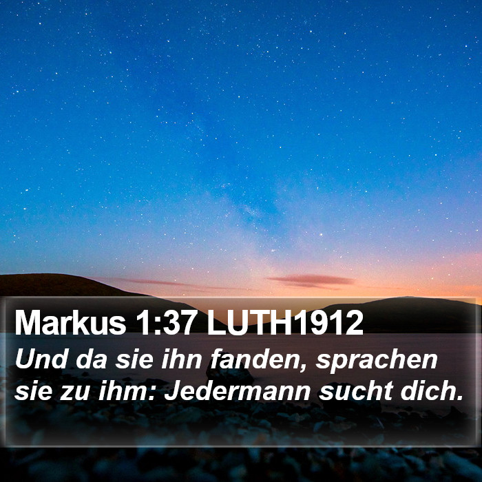 Markus 1:37 LUTH1912 Bible Study