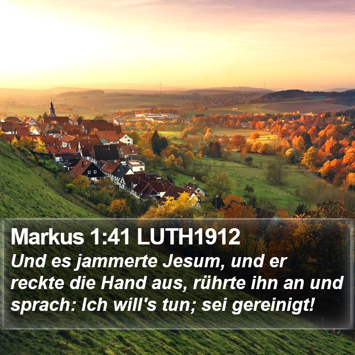 Markus 1:41 LUTH1912 Bible Study