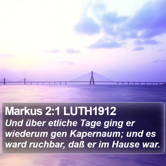 Markus 2:1 LUTH1912 Bible Study