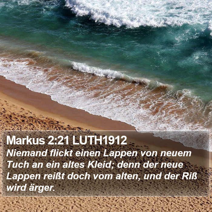 Markus 2:21 LUTH1912 Bible Study