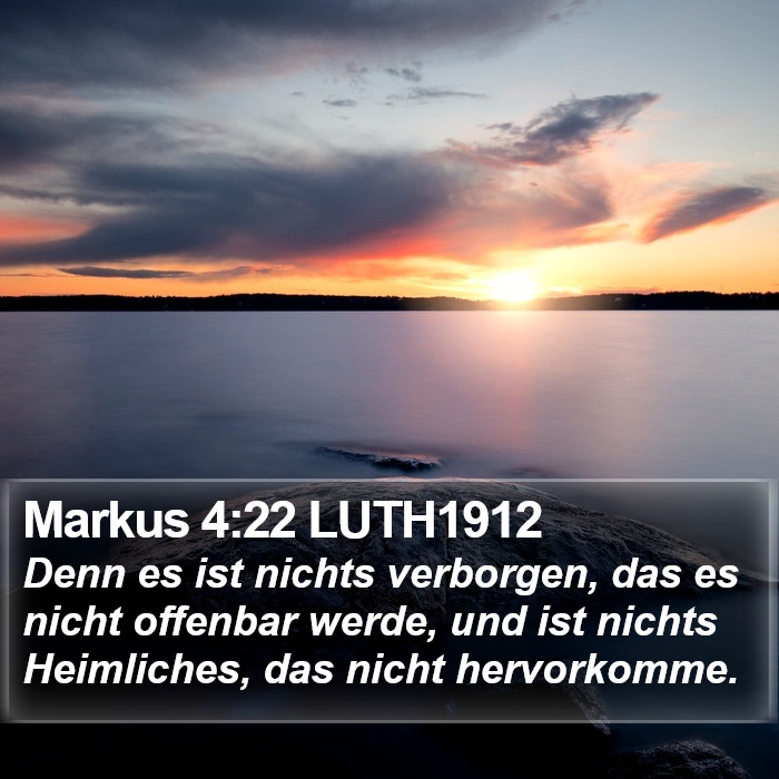 Markus 4:22 LUTH1912 Bible Study