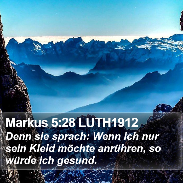 Markus 5:28 LUTH1912 Bible Study