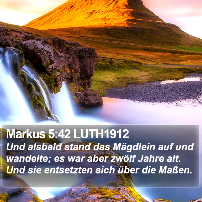 Markus 5:42 LUTH1912 Bible Study