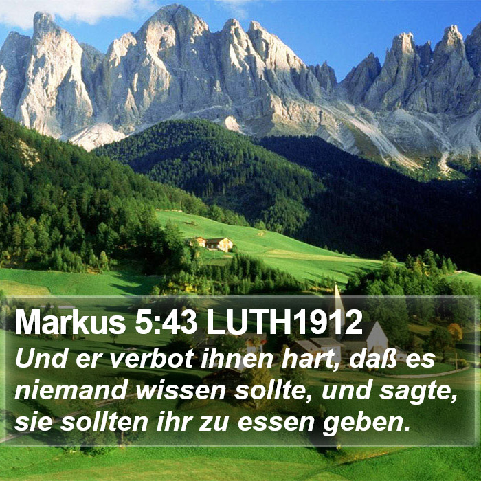 Markus 5:43 LUTH1912 Bible Study