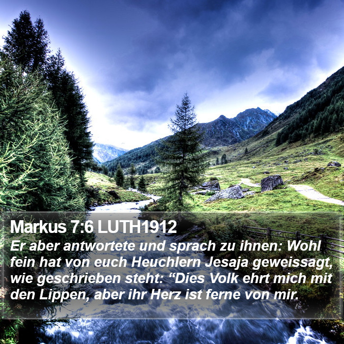 Markus 7:6 LUTH1912 Bible Study