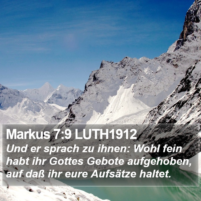 Markus 7:9 LUTH1912 Bible Study