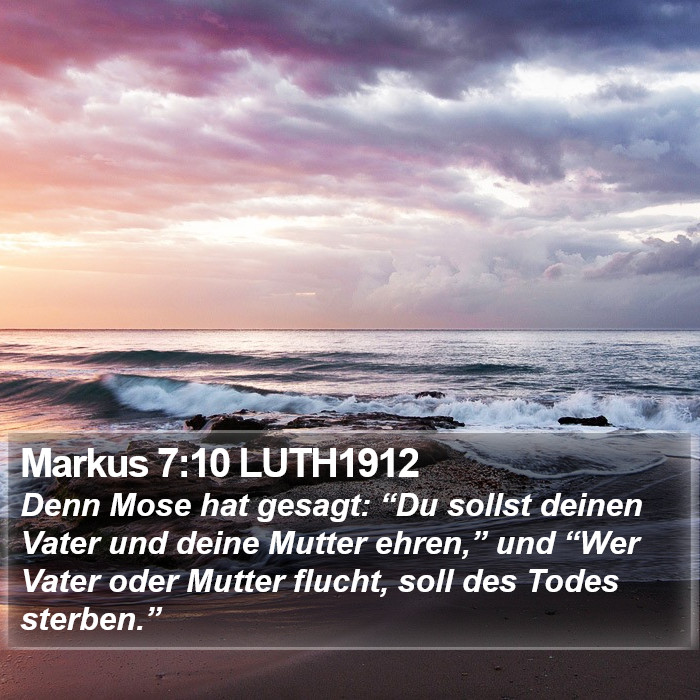 Markus 7:10 LUTH1912 Bible Study
