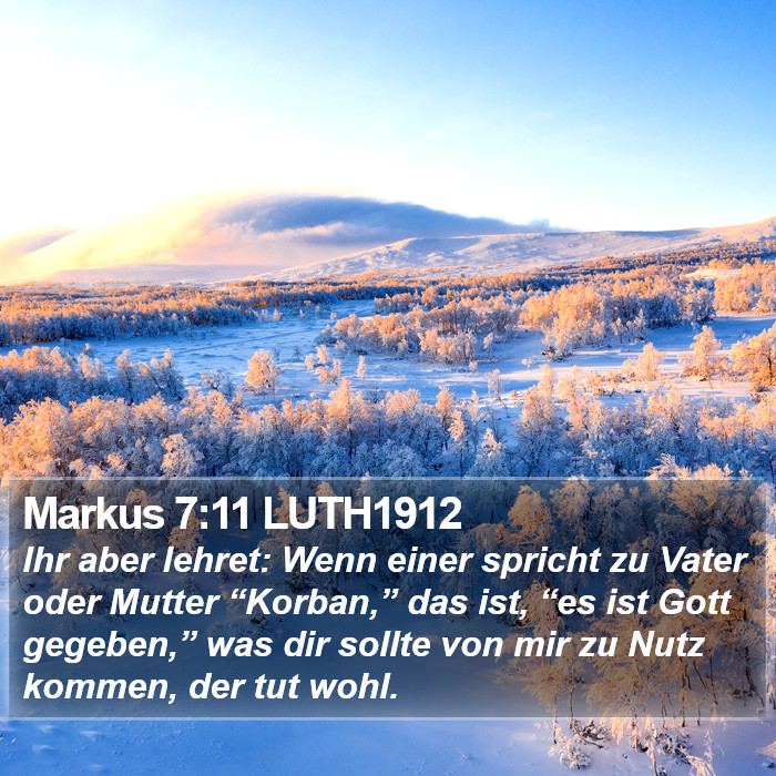 Markus 7:11 LUTH1912 Bible Study