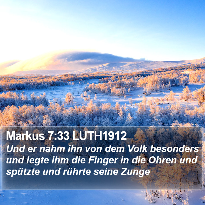 Markus 7:33 LUTH1912 Bible Study