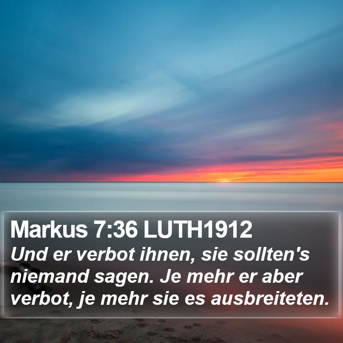 Markus 7:36 LUTH1912 Bible Study