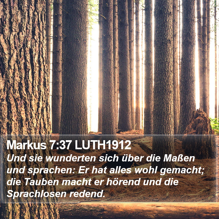 Markus 7:37 LUTH1912 Bible Study