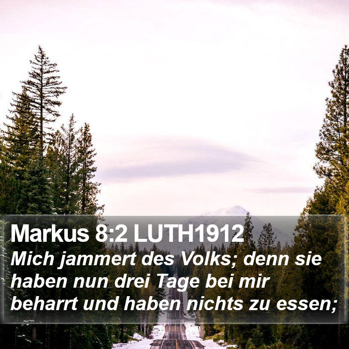 Markus 8:2 LUTH1912 Bible Study