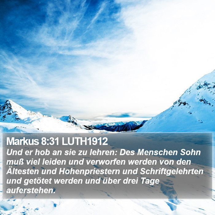 Markus 8:31 LUTH1912 Bible Study