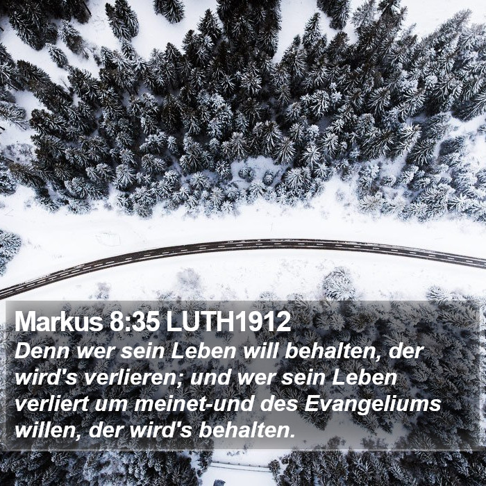 Markus 8:35 LUTH1912 Bible Study