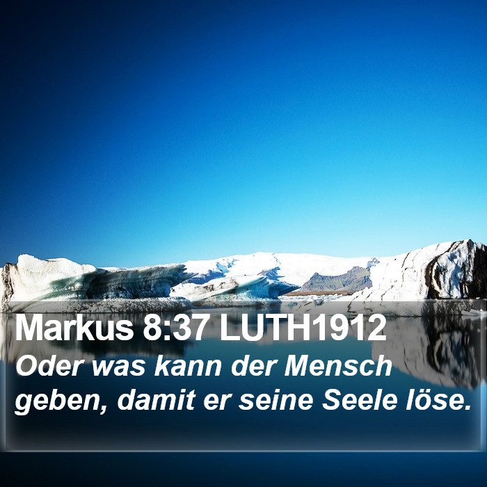 Markus 8:37 LUTH1912 Bible Study