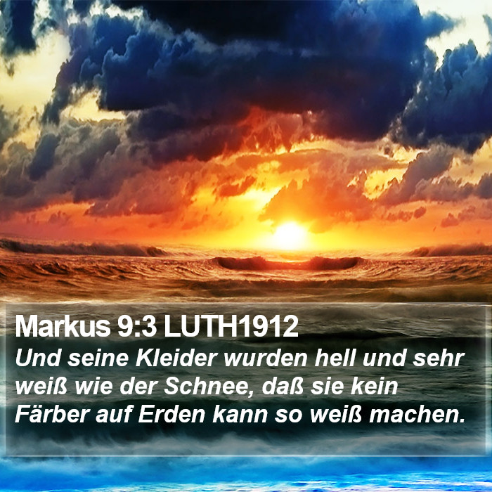 Markus 9:3 LUTH1912 Bible Study