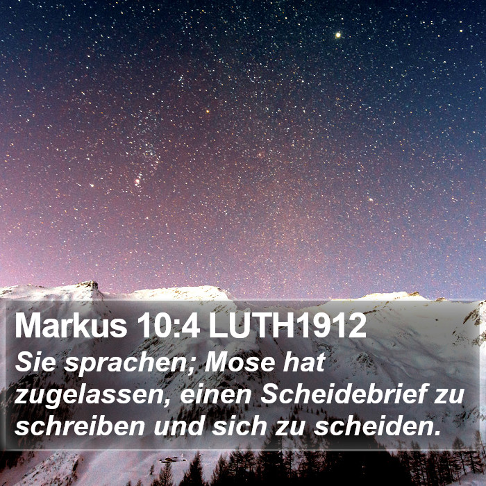 Markus 10:4 LUTH1912 Bible Study