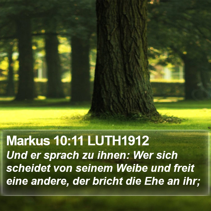 Markus 10:11 LUTH1912 Bible Study