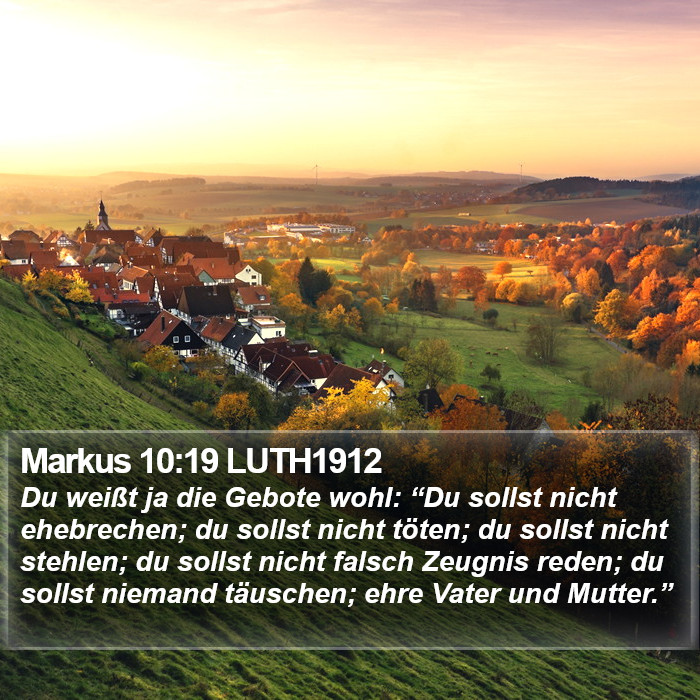 Markus 10:19 LUTH1912 Bible Study