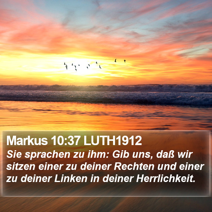 Markus 10:37 LUTH1912 Bible Study