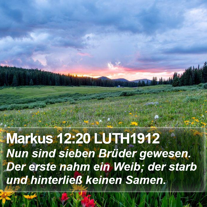 Markus 12:20 LUTH1912 Bible Study