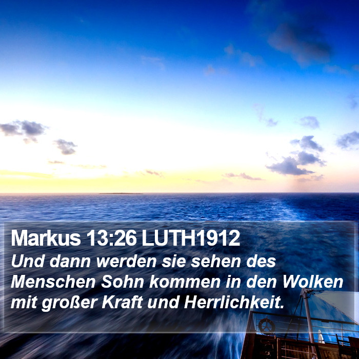 Markus 13:26 LUTH1912 Bible Study